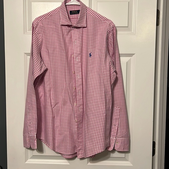 Polo by Ralph Lauren, pastel plaid pink - Picture 1 of 4